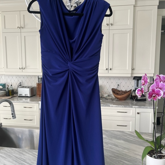 Royal Navy blue chaps size medium not red twisted drapey dress flowing and easy - Picture 6 of 17